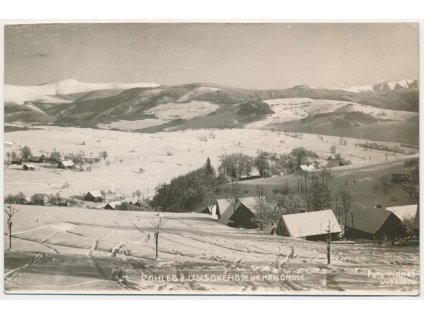 58 - Semilsko,  Vysoké nad Jizerou, pohled na Krkonoše, cca 1940