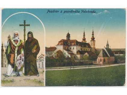 68 - Uherskohradišťsko, Velehrad, 2 záběrová koláž, cca 1917