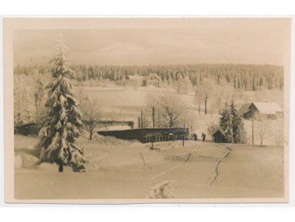 20 - Jablonecko, Bedřichov (Friedrichswald), zimní partie, cca 1948