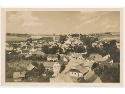 48 - Prachaticko, Husinec, celkový pohled, cca 1955