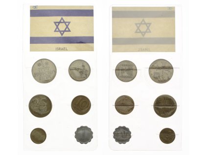 Izrael, pamětní sada oběžných mincí, 6 ks v plastovém přebalu, stav 0/0