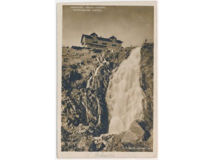 66 - Trutnovsko, Labský vodopád, Elbefall, foto Slavík, cca 1924