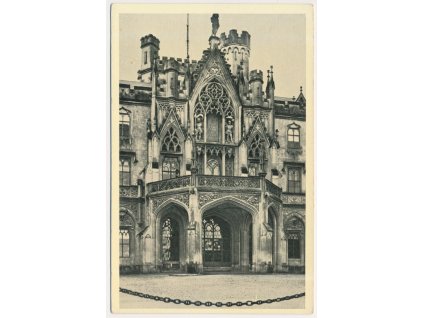 07 - Břeclavsko, Lednice, Zámek, Hlavní portál, cca 1935