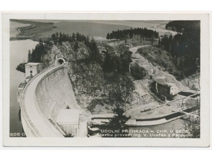 10 - Chrudimsko, Sečská přehrada, celkový pohled, cca 1938