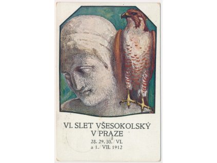 Sokol, VI. slet všesokolský v Praze 1912, oficiální pohlednice