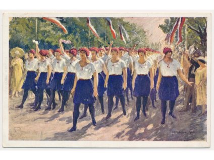 Sokol, VIII. slet všesokolský v Praze 1926, malíř Blažek