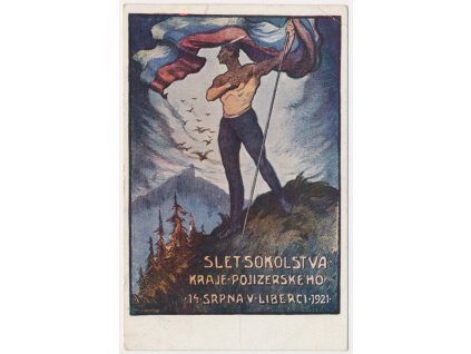 32 - Liberec, Slet sokolstva kraje Pojizerského v Liberci, 1921