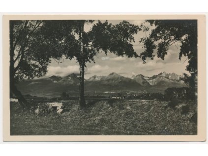 Slovensko, Vysoké Tatry, pohled od Popradu, cca 1948