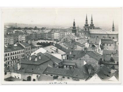23 - Jihlava (Iglau), pohled na město, cca 1939, vada - lom