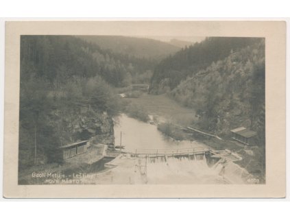38 - Náchodsko, Nové Město nad Metují, Údolí Metuje, Jez, cca 1922