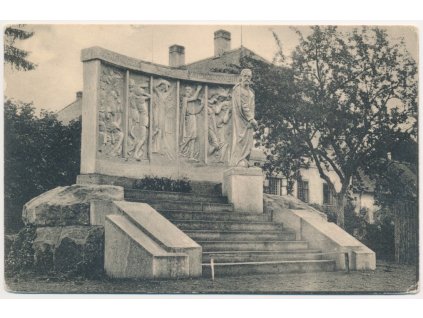 36 - Mladoboleslavsko, Jabkenice, pomník B. Smetany, cca 1924