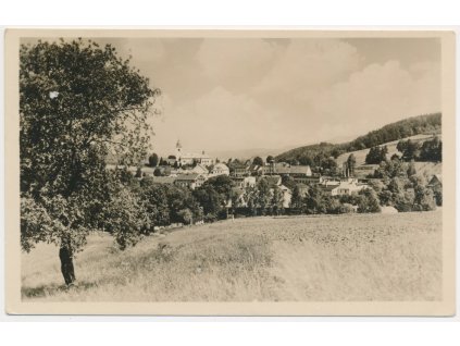 57 - Rychnovsko, Olešnice v Orlických horách, celkový pohled, cca 1945
