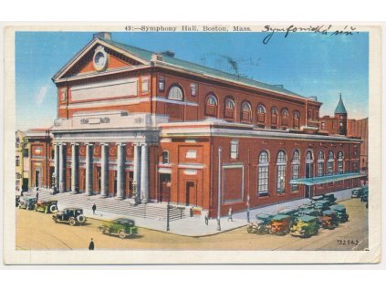 USA, Boston, Symphony Hall, cca 1936