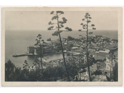 Chorvatsko, Dubrovník, pohled na přístavní město, cca 1930