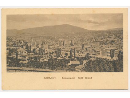 Bosna a Hercegovina, Sarajevo, Cijeli pogled, celkový pohled, cca 1916