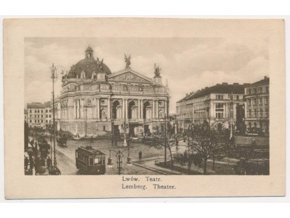 Ukrajina, Lwów (Lemberg), Teatr, Divadlo, cca 1916