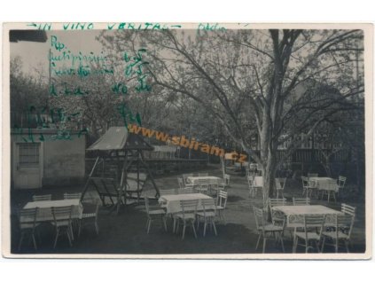 66 - Trutnovsko, Hostinné, Kaffee Kudernatsch - zahrádka, ca 1934