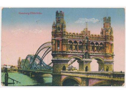 Německo, Hamburg, Elbbrücke, cca 1928