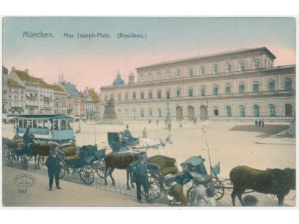 Německo, München (Mnichov), Max Joseph - Platz, cca 1907