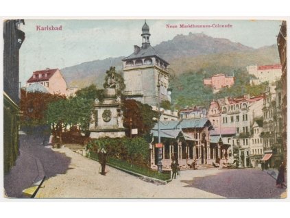25 - Karlovy Vary (Karlsbad), Neue Marktrunnen Colonade, cca 1921