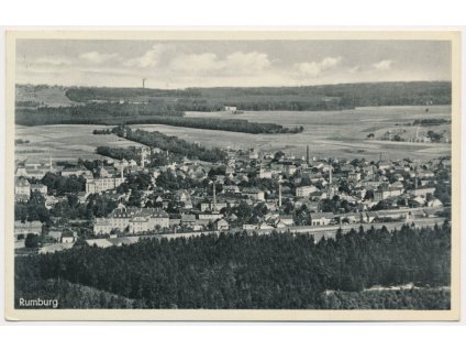 14 - Děčínsko, Rumburk, celkový pohled na město, cca 1948