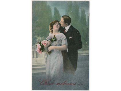 Námětová pohlednice, Věrné milování, cca 1916
