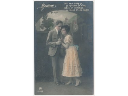 Milostná pohlednice, "Loučení", cca 1921
