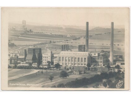 05 - Brno-venkov, Oslavany, pohled na Elektrárnu, foto Knoll, cca 1925