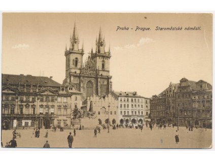 49 - Praha, oživené Staroměstské náměstí, cca 1925