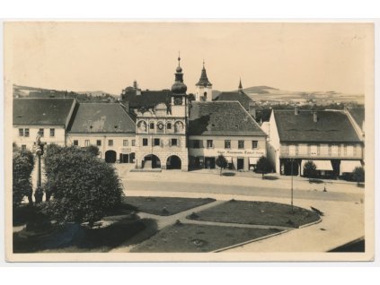 60 - Strakonicko, Volyně, Náměstí a radnice, cca 1944