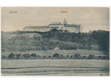 56 - Rokycansko, Zbiroh, pohled na zámek, cca 1918