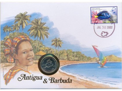 Antigua,mincovní dopis,rozměr 12,7 x 17,7 cm,2002,sběratelský stav