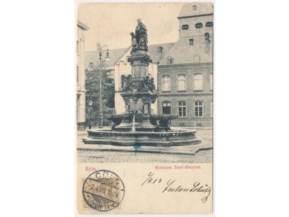 Německo, Köln, Hermann Josef-Brunnen, cca 1903