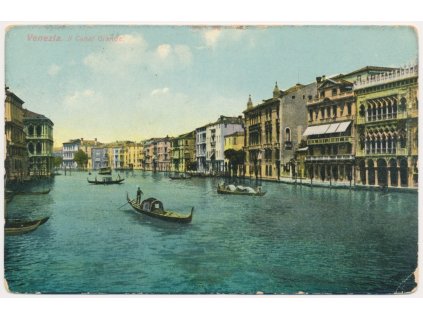 Itálie, Venezia, Canal Grande, cca 1910