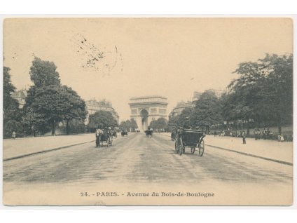 Francie, Paris, Avenue du Bois-de-Boulogne, cca 1913