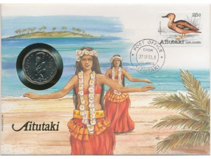 Aitutaki,mincovní dopis,rozměr 12,7 x 17,7 cm,1993,sběratelský stav