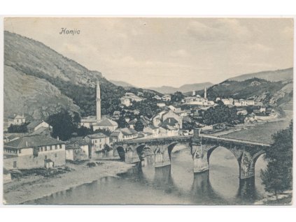 Bosna a Hercegovina, Konjic, celkový pohled, cca 1910