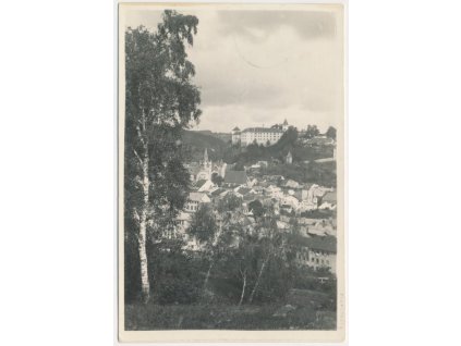 48 - Prachaticko, Vimperk, celkový pohled, cca 1945