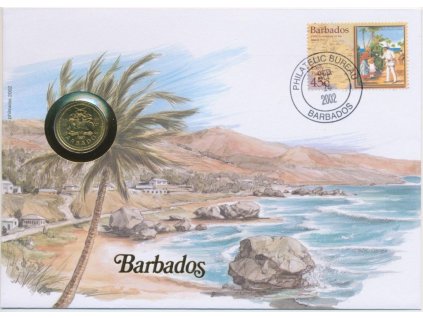 Barbados,mincovní dopis,rozměr 12,7 x 17,7 cm,2002,sběratelský stav