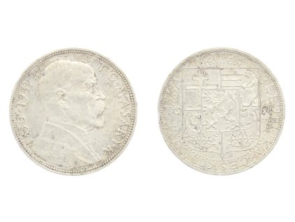 ČSR, 20 Kč, 1937, Ag (stříbrná) mince, T. G. Masaryk, stav 1/1