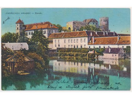 24 - Jindřichův Hradec, pohled na zámek, cca 1915