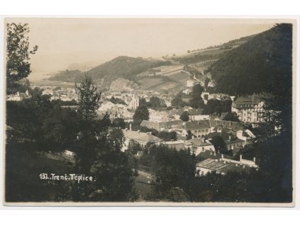 Slovensko, Trenčianské Teplice, celkový pohled, cca 1924