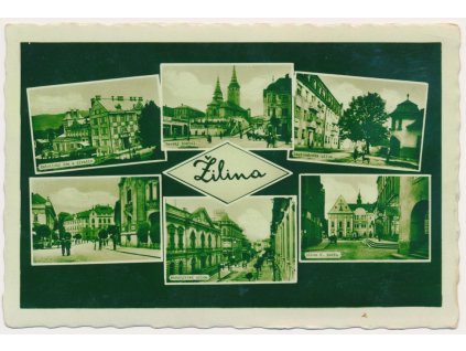 Slovensko, Žilina, 6 - ti záběr dominant města, cca 1939