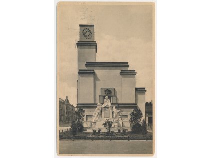 47 - Plzeň, Methodistický kostel a pomník J. K. Tyla, cca 1928