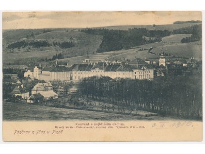 47 - Plzeňsko, Plasy, Konvent a okolí, celkový pohled, cca 1906