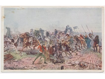 Maroldovo panorama Bitva u Lipan, Útok panské jízdy, cca 1935