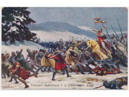 Vítězství Soběslava I. u Chlumce r. 1126, cca 1906