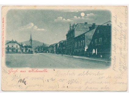 66 - Trutnovsko, Vrchlabí (Hohenelbe), partie z náměstí, cca 1901