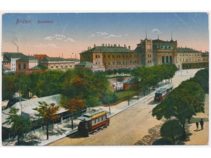 04 - Brno (Brünn), Bahnhof, pohled na nádraží, cca 1916