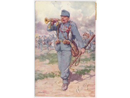 Vojenská, "Troubení na poplach", cca 1917